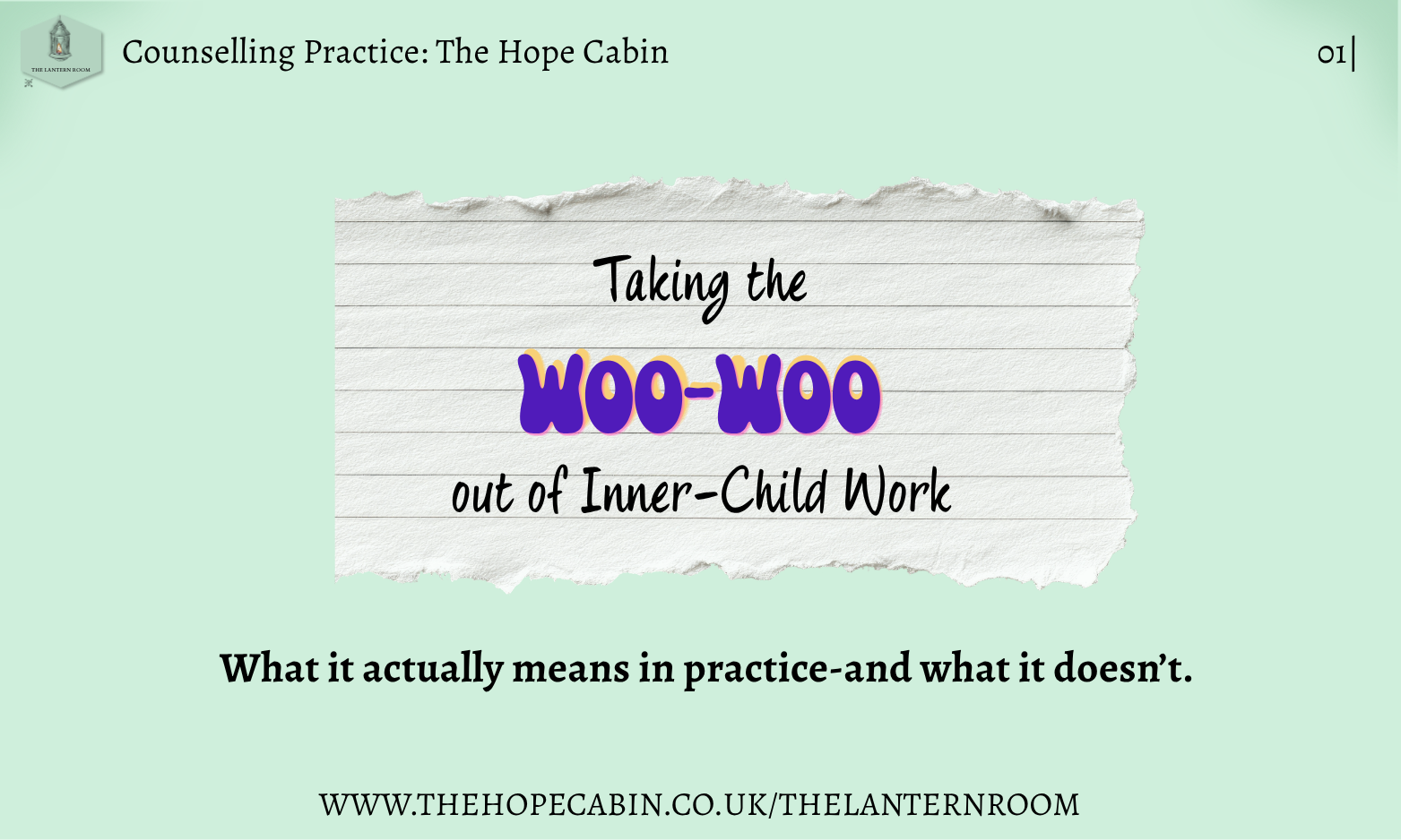 Taking the 'woo woo' out of Inner-child work.