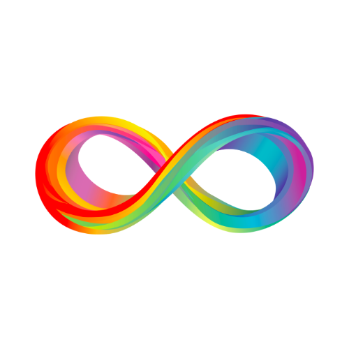neurodivergent symbol to show a facebook support group for late diagnosed adults